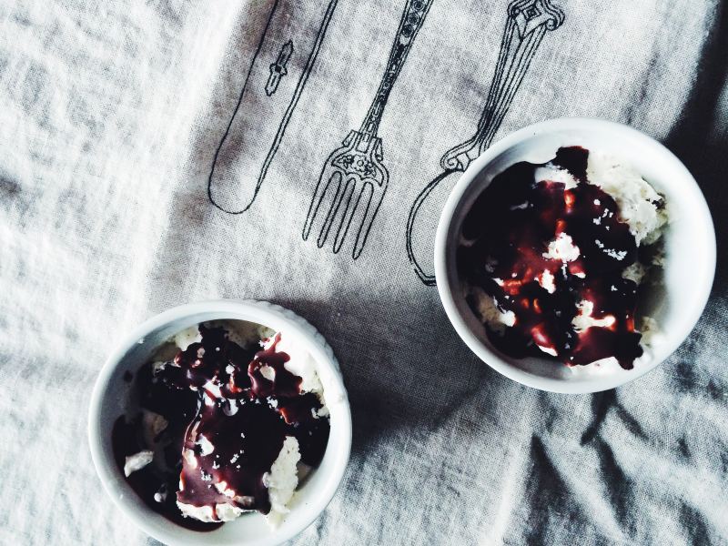 No-Churn Bourbon Vanilla Ice Cream + (Magic) Chocolate Shell