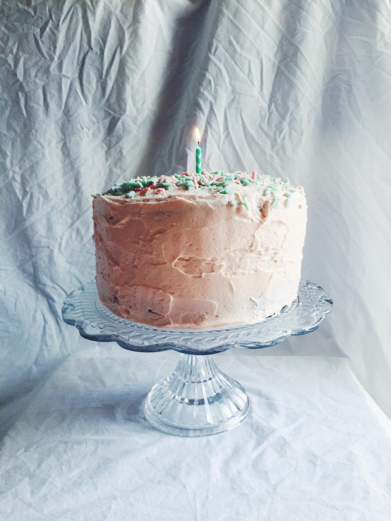 Birthday Cake (!) + Homemade Sprinkles