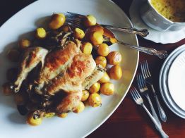 Lemon Thyme Roast Chicken and Potatoes