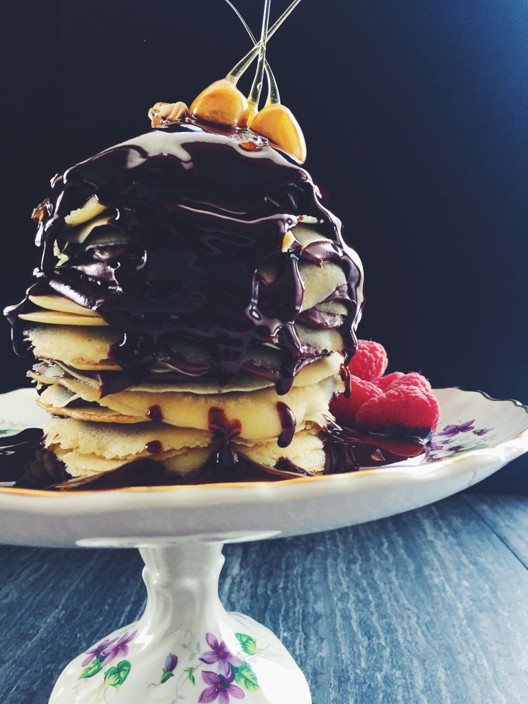 Mini Chocolate Hazelnut Crepe Cake