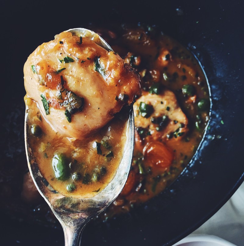 Chicken “Tagine” with Apricots and Olives