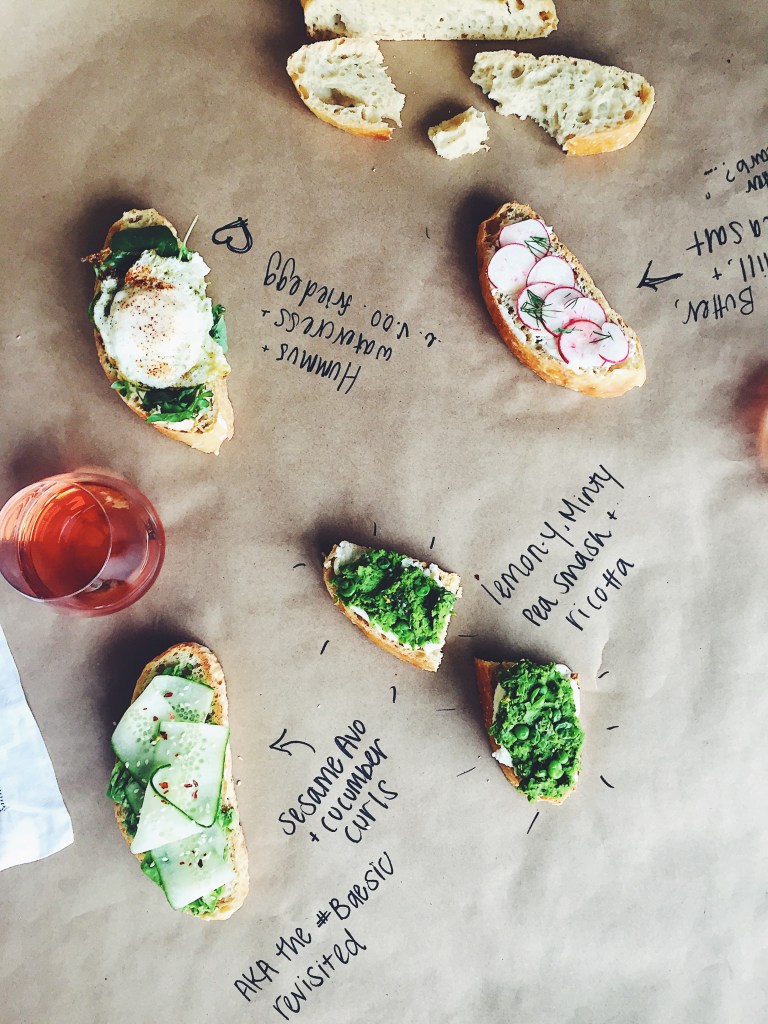 Rosé + Trendy Toast, Four Ways