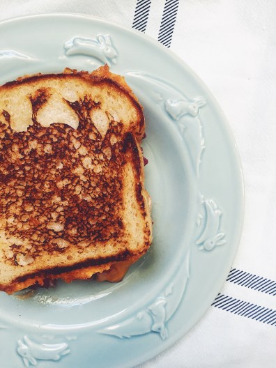 Pear, Caramelized Red Onion, and Cheddar Grilled Cheese + The Hack