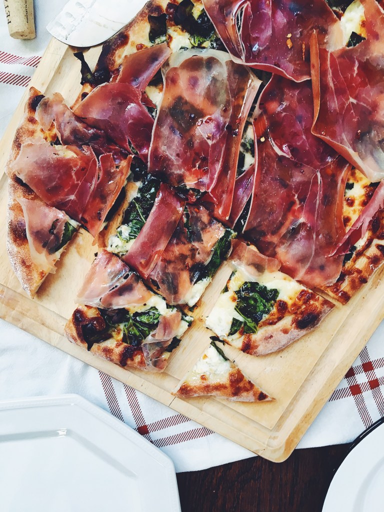 Collard Greens and Prosciutto Pizza with Honey + Honey Pt. 3