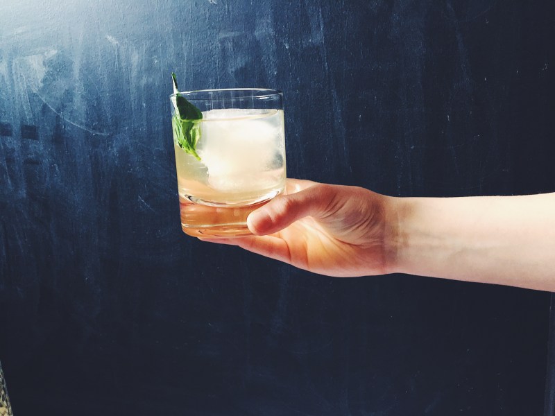 Pineapple Basil Fruity Pebbles Milk Punch