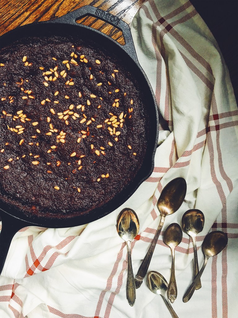 Skillet Spice Cake with Gooey Caramel Bottom + Dinner Together